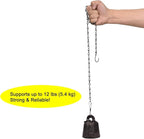 Chain for Hanging Plants,35 Inch Black Hanging Basket Chain Kits with Hooks for Bird Feeder Hanging Plant Extender Porch Wind Chime (Black, 35 Inch-2PCS)