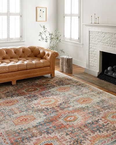 Loloi Jocelyn Collection JOC-03 Mist/Multi 2'-3" x 4'-0" .38" Thick Accent Rug - color: Mist / Multi, size: 2'3" x 4' (Rectangular)