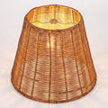 1 Pack Natural Rattan Spider Boho Lamp Shade Handwoven Indonesian Rattan, Large Wicker Woven Lampshade for Table & Floor, Boho Decor (5.9" Top × 9.8" Bottom × 7.9" Slant,Frustum Shape) - size: 5.9" Top × 9.8" Bottom × 7.9" Slant