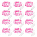 Brightown Valentine's Day 12 Pack Pink Led Fairy Lights Battery Operated String Lights Waterproof Silver Wire 7 Feet 20 Led Firefly Starry Moon Lights for DIY Wedding Party Bedroom - color: Pink, size: 12 Pack