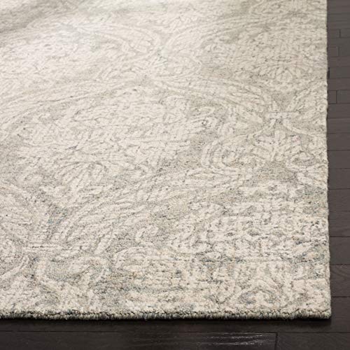SAFAVIEH Abstract Collection Accent Rug - 2' x 3', Grey & Ivory, Handmade Wool, Ideal for High Traffic Areas in Entryway, Living Room, Bedroom (ABT204A) - color: Grey/Ivory, size: 2' x 3' (Rectangular)
