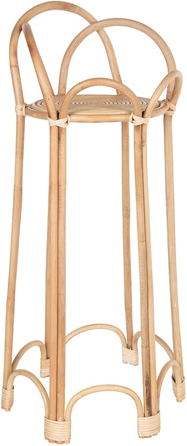 KOUBOO Rattan Loop Indoor Plant Stand, 26 inches, Natural Planter Brown