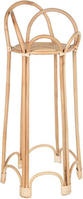 KOUBOO Rattan Loop Indoor Plant Stand, 26 inches, Natural Planter Brown