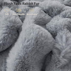 LIFEREVO Fluffy Faux Rabbit Fur Body Pillow Cover, Soft Cute Bubble Shaggy Plush Bed Body Pillowcase with Zipper Closure, Long 20"x54" Fuzzy Furry Pillow Case for Pregnancy Side Sleeper, Light Grey - color: Light Grey