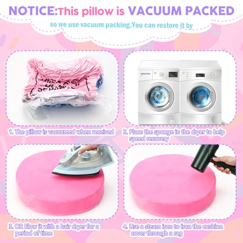 GlikCeil 8 Pcs Round Floor Pillow Cushions for Kids Classroom 15'' Soft Flexible Seating Chair Floor Seats for Reading Corner Playroom - Winter & Spring School Supplies (Candy Collection) - color: Candy Collection