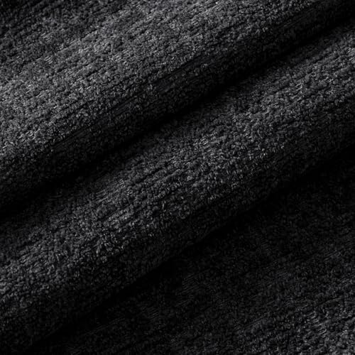 MIULEE Decorative Throw Pillow Covers 20x20 Pack of 2 Black Couch Pillow Covers Soft Cozy Textured Chenille Pillowcases for Home Decor Sofa Living Room Cushion Bedroom - color: Black, size: 20" x 20" (Pack of 2)