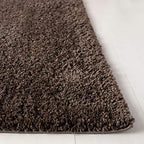 SAFAVIEH August Shag Collection Accent Rug - 2'3" x 4', Brown, Solid Design, Non-Shedding & Easy Care, 1.2-inch Thick Ideal for High Traffic Areas in Entryway, Living Room, Bedroom (AUG900T) - color: Brown, size: 2'3" x 4' (Rectangular)