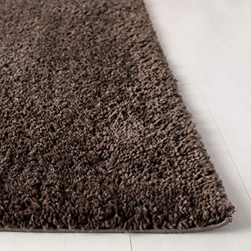 SAFAVIEH August Shag Collection Accent Rug - 2'3" x 4', Brown, Solid Design, Non-Shedding & Easy Care, 1.2-inch Thick Ideal for High Traffic Areas in Entryway, Living Room, Bedroom (AUG900T) - color: Brown, size: 2'3" x 4' (Rectangular)