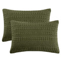 PHF 100% Cotton Waffle Pillow Shams Standard Size, 2 Pack 20" x 26" Soft Skin-Friendly Pillowcases, No Filling, Aesthetic Woven and Breathable Waffle Weave Pillow Case Covers for Bed, Capulet Olive - color: Capulet Olive, size: 26" x 20" (Pack of 2)
