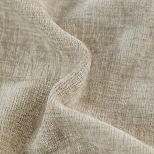 CaliTime Throw Pillow Covers Decorative 16 X 16 Inches Pack of 2 Cozy Polyester Chenille Cushion Cases for Couch Sofa Bed Living Room Home Light Taupe - color: Light Taupe, size: 16" x 16" (Pack of 2)
