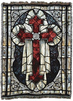 Pure Country Weavers Red Cross Blanket - Religious Gift Tapestry Throw Woven from Cotton - Made in The USA (72x54) - color: Red Cross, size: 72x54