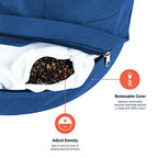 Retrospec Sedona Zafu Yoga Meditation Cushion with Carry Handle and Filled with buckwheat Hulls; Midnight Blue, Crescent - color: Midnight Blue, size: 1 Count (Pack of 1)