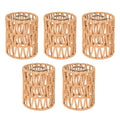 MELUCEE 5 Pack Rattan Lamp Shade, Small Boho Lamp Shades Replacement, 1.65in Fitter Light Covers, Cylinder Woven Lampshade for Floor Lamps Pendant Light Chandelier Wall Sconces - size: 5 Pack