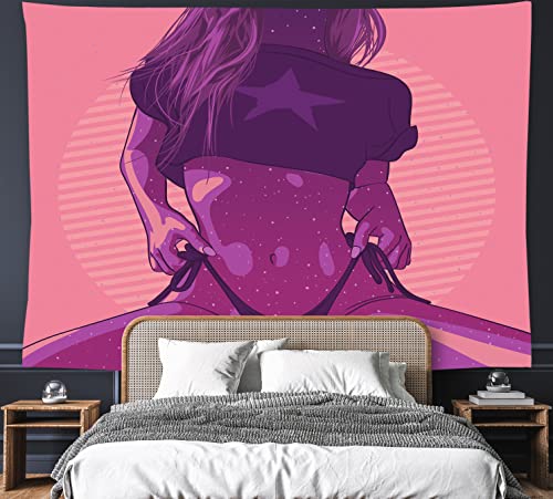 feelacle Sexy Woman Fitness Girl Tapestry 60" X 40" Wall Hanging Party Decorations Home Decor For Bedroom Living Room Dorm (150 X 100cm) - color: Sexy Girl, size: 60"L x 40"W