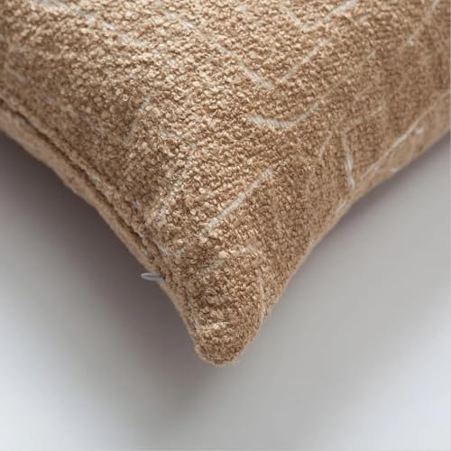 Throw Pillow Covers, Pack of 1 Woven Jacquard Cushion Covers for Sofas, Couches, Bed, Boho Home Decor, Cozy Soft and Comfortable Pillow Cases, Amorf, Camel 20x20 Inch - color: Camel, size: 20" x 20" (Pack of 1)