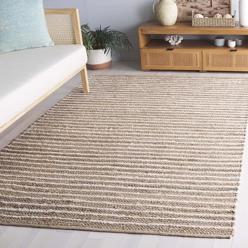SAFAVIEH Cape Cod Collection Accent Rug - 3' x 5', Natural & Green, Handmade, Braided Design, Ideal for The Living Room, Bedroom, Dining Room (CAP151Y-3) - color: Natural/Green, size: 3' x 5' (Rectangular)