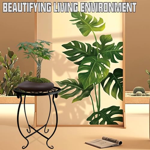 Plant Stand Indoor Outdoor, Metal Plant Stand for Indoor Plants Iron Art Flower Pot Holder Stand Decoration Shelf Racks for Single Planter Use in Garden Patio Corner 1 Pack - size: 10-inch 1 Pack