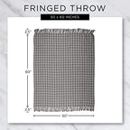 DII California Casual, Colby Southwest Woven Throw, Black & Gray, 50x60 - color: Black & Gray