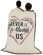 Pure Country Weavers I'm Here Inside Your Heart Blanket - I Love You Forever and Always Us - Sympathy Bereavement Gift Tapestry Throw Woven from Cotton - Made in the USA (72x54) - color: Inside Your Heart, size: 72" x 54"