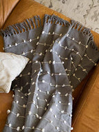 DII Woven Loop Throw Collection, 50x60, Gray - color: Gray