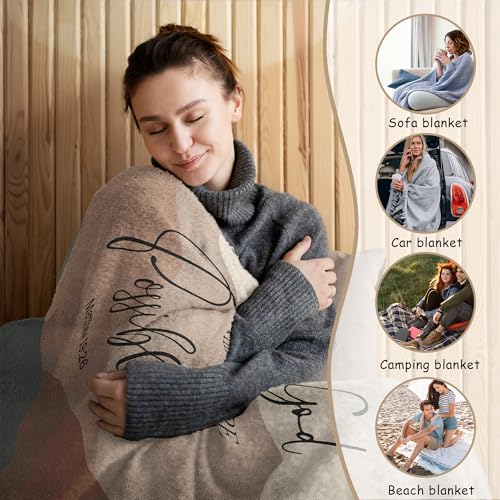 HIWX Boho Christian Blanket, with God All Things are Possible Bible Verse Abstract Mountain Throw Blanket for Home Bedroom Living Room Couch Bed Decor, Christian Gifts for Women Faith, 50x60 Inches - color: Possible, size: 50“L x 60”W