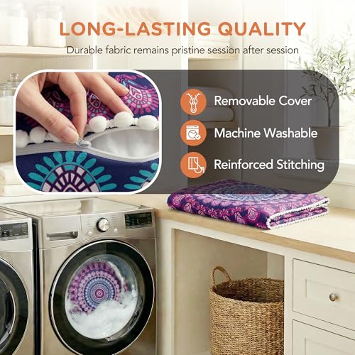 Codi 32 Inch Round Floor Pillow, Large Meditation Pouf Cushion , Memory Foam Stuffer Circle Throw Pillows - (Purple Orchid, 1 Count (Pack of 1)) - color: Round | Purple Orchid, size: 1 Count (Pack of 1)