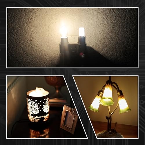 E12 T6 C7 LED Candle Base Bulb 2W Natural White 4000K AC120V 300lm Equivalent 25W E12 Candelabra Base LED Bulb for Chandelier Pendant Table Lamp Refrigerator Ceiling Fan Bulb, Non-Dimmable, 4 Pack - color: 4000k Natural White, size: 2 Watt-Non-dimmable-4