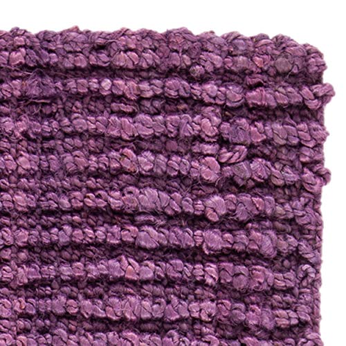SAFAVIEH Natural Fiber Collection Runner Rug - 2'6" x 8', Purple, Handmade Jute, Farmhouse Style, Chunky Textured Thick Pile (NF447B) - color: Purple, size: 2'6" x 8' (Runner)