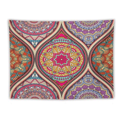 HZOHNAGO Mandala Tapestry Boho Retro Geometry Ethnic Tribes Pattern Printed Wall Tapestry Colorful Wall Hanging for Bedroom Living Room Dorm 80" W x 60" H - color: Style-10, size: 80"L x 60"W