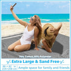 Oversized Turkish Beach Towel Blanket XXL Cotton Sandproof Towels Boho Woven Extra Large Big Sand Free Giant Throw Blankets Huge Quilt XL Picnic Camping Necessities Cloud For Adult Gifts Black - color: Woven Black, size: Xxxl(88x82 In,224x208 Cm)