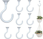 8 Sets Heavy Duty Swag Ceiling Hooks with Hardware for Hanging Plants, Cavity Wall Fixing, Easy Installation, Holds Up to 30lbs, Ideal for Home & Garden (8 Sets, White)