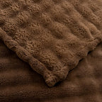 YUSOKI 3D Fleece Bubble Throw Blanket | 380GSM Ultra Soft Fluffy Plush | Non-Shedding Lightweight Cozy Blanket for Couch Sofa Bed | All Season(Brown,50 * 60inches) - color: Brown, size: Throw(50" x60")