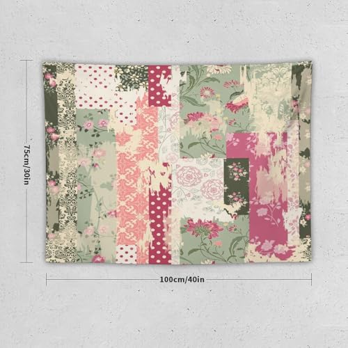 Kurtect Patchwork Flower Tapestry,Abstract Colorful Floral Retro Style Hand Drawn Tapestries for Party Beach Picnic Blankets Tablecloths Living Room Wall Deocr, 30x40 in - color: style-1, size: 40"L x 30"W