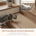 15PC Jute Stair Treads for Wooden Steps-Non Slip Peel and Stick Stair Treads Indoor, Adhesive Staircase Step Treads Residue Free, Cat-Friendly & Scratch-Resistant Durable Stair Runner Rug,8"x30" Beige - size: 8"x30"