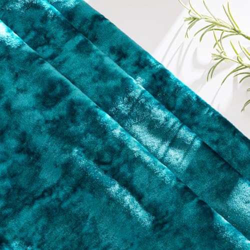MIULEE Velvet Throw Pillow Covers Set of 2, Soft Neutral Decorative Pillow Cases with Luxurious Textured Vintage Cushion Covers for Home Decor Couch Sofa Bed,Teal Blue 18x18 inch - color: Teal Blue, size: 18" x 18" (Pack of 2)