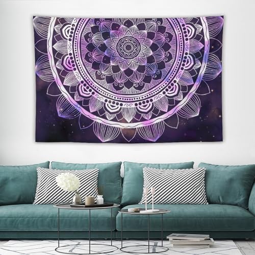 HZOHNAGO Mandala Tapestry Abstract Ancient Geometric Star Field Colorful Galaxy Pattern Printed Wall Tapestry Watercolor Abstract Wall Hanging for Bedroom Living Room Dorm 90" W x 60" H - color: Mandala-1, size: 90"L x 60"W