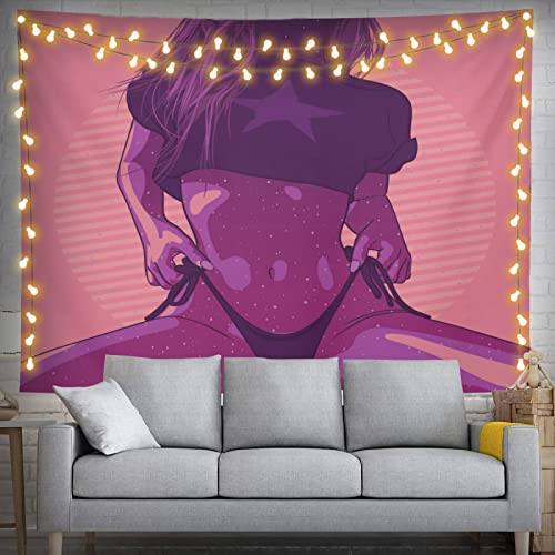 feelacle Sexy Woman Fitness Girl Tapestry 60" X 40" Wall Hanging Party Decorations Home Decor For Bedroom Living Room Dorm (150 X 100cm) - color: Sexy Girl, size: 60"L x 40"W