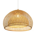 Arturesthome 23.6" Weaving Bamboo Pendant Light for Kitchen Island, Wicker Chandelier, Handmade Woven Hanging Ceiling Light Lampshade for Living Room Bedroom - size: B 23.6"*17.6"