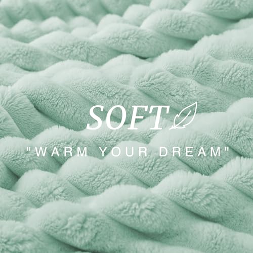 EXQ Home Gentle Soft Fleece Throw Blanket – Cozy Lightweight Blanket for Couch Bed – All-Season Warm Fuzzy Flannel Blanket for Women Mom Her – Gifts for Mother's Day Birthday(60"x80",Aqua) - color: Aqua, size: Twin