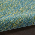 Nourison Home Nourison Essentials Blue Green 2'2" x 10' Area Rug - Easy Clean, Non Shedding, Bed Room, Living Room, Dining Room, Kitchen (10' Runner) - color: Blue Green, size: 2'2" x 10' (Runner)
