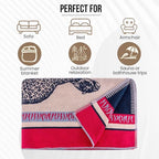 100% Cotton Throw Blanket for Couch Sofa or Bed All Season Terry Blankets & Throws, Lightweight & Breathable Cotton Blanket, Picnic Rug, Terry Bed Sheet (Leopards) - color: Leopards