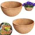 Riare 4 Pack 18 Inch Round Coco Liners Replacement, 100% Natural Coconut Coir Liners for Hanging Baskets, Garden Flower Vegetables Planter Pot, Window Box, Fence, Decks - size: 18inch