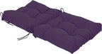 QILLOWAY Outdoor Seat/Back Chair Cushion Tufted Pillow, Spring/Summer Seasonal Replacement Cushions - Pack of 4 (Purple)