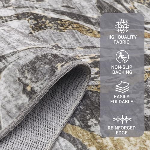 10x13 Abstract Oriental Style Area Rug, Elegant Vintage Thin Carpet, Delicate Decorative Design, Sophisticated and Beautiful for Living Room, Bedroom, Entryway, Office - Gray - color: Grey, size: 10' x 13' (Rectangular)