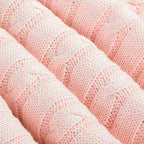 NTBAY 100% Pure Cotton Cable Knit Toddler Blanket, Super Soft Warm Breathable 30x40 Baby Blanket for Crib, Stroller, Nursery, Travel, Newborn, 30x40 Inches, Baby Pink - color: Baby Pink