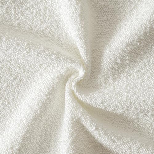 MIULEE 18x18 Inch Decorative Pillow Covers for Couch Bed Set of 2 Textured Boucle Neutral Throw Pillow Covers Cream White Accent Solid Pillowcases Sofa Living Room Home Decor - color: White, size: 18" x 18" (Pack of 2)
