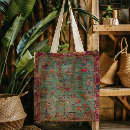 Boho Style Canvas Bag for Women Boho Fashion Tote Bag for Bohemian Lover - color: Chinemb Bag