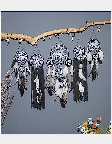 5 Pack Bohemian Ornaments,Dreamcatcher Gift Boho Native American Decor, Handmade Dreamcatcher for Girls, Boys, Adults, Kids Room,Witchy Gifts (Pink) - color: Pink
