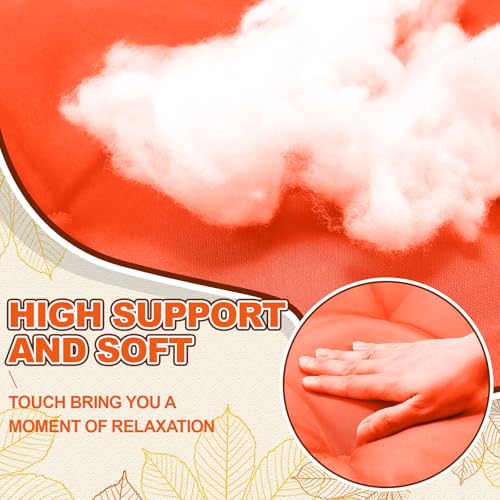 Barydat 3 Pack Wicker Furniture Cushions Waterproof Outdoor/Indoor Tufted Wicker Chair Cushions 1 Loveseat and 2 U-Shape Rattan Chairs for Patio Furniture, Rattan Love Seat, Bench (Orange) - color: Orange