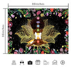 Ine Ive African Chakra Tapestry African American Woman Zen Meditation Tapestries 40x30 Inch Starry Sky Flower Garden Inspirational Afro Yoga Wall Art for Bedroom Dorm Decor - size: 40"L x 30"W